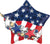 Anagram Mylar & Foil USA Patriotic Garland Star 27″ Balloon
