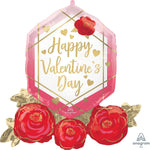 Anagram Mylar & Foil Valentine's Day Gems Roses 30″ Balloon