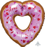Anagram Mylar & Foil Valentine's Day Love Donut Heart 26″ Balloon