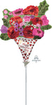 Anagram Mylar & Foil Valentine's Day Rose Bouquet (requires heat-sealing) 14″ Balloon