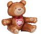 Valentine's Day Sitting Teddy Bear Air-fill 19″ Balloon
