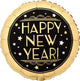 Vintage Gold Satin Happy New Year 18″ Balloon