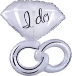 Anagram Mylar & Foil Wedding Rings I Do 30″ Balloon