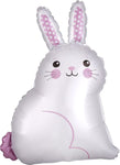 Anagram Mylar & Foil White Satin Bunny 22″ Balloon