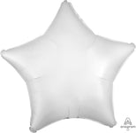 Anagram Mylar & Foil White Satin Star 19″ Balloon