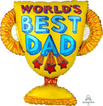 Anagram Mylar & Foil World's Best Dad 27" Father's Day Trophy Balloon