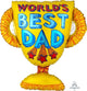 World's Best Dad 27" Father's Day Trophy Balloon