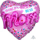 World's Best Mom 36" Mylar Foil Balloon