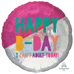 Anagram Mylar & Foil Young & Fabulous: I can't adult today 28″ Balloon