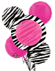 Zebra Stripe Personalize Balloon Bouquet Set