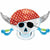 Anagram Pirate Skull and Bones 28" Balloon