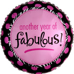 Another Year of Fabulous Birthday 18″ Foil Balloon by Anagram from Instaballoons