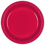 Apple Red Plastic Plates 10″ by Amscan from Instaballoons