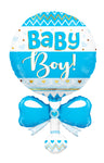 Baby Boy Rattle Blue 36″ Foil Balloon by Convergram from Instaballoons