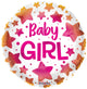 Baby Girl Stars 18″ Balloon