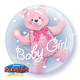 Baby Pink Bear Doble Burbuja 24″ Globo Burbujas