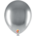 Balloonia Latex Brilliant Silver 12″ Latex Balloons (25 count)
