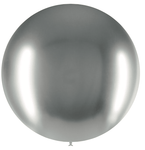 Balloonia Latex Brilliant Silver 23″ Latex Balloons (5 count)