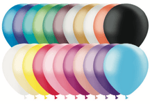 Balloonia Latex Metallic Assorted Colors 5″ Latex Balloons (100 count)