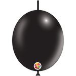 Balloonia Latex Metallic Black Deco-Link 12″ Latex Balloons (100 count)