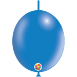 Balloonia Latex Metallic Blue Deco-Link 6″ Latex Balloons (100 count)