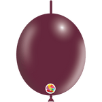 Balloonia Latex Metallic Burgundy Deco-Link 12″ Latex Balloons (100 count)