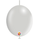 Globos de látex Deco-Link de 12″ de color blanco perla metálico (100 unidades)