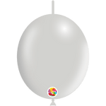 Balloonia Latex Metallic Pearl White Deco-Link 6″ Latex Balloons (100 count)