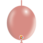 Balloonia Latex Metallic Rose Gold Deco-Link 12″ Latex Balloons (100 count)