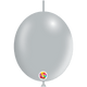 Metallic Silver Deco-Link 12″ Latex Balloons (100 count)