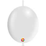 Balloonia Latex Metallic White Deco-Link 12″ Latex Balloons (100 count)