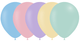 Pastel Mate Colores surtidos Globos de látex de 12″ (50 unidades)