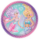 Platos de papel Barbie Sirena 9″ (8 unidades)