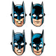 Máscaras de papel de Batman (8 unidades)