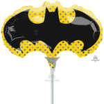 Batman Symbol (requires heat-sealing) 14″ Foil Balloon by Anagram from Instaballoons