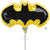 Batman Symbol (requires heat-sealing) 14″ Foil Balloon by Anagram from Instaballoons