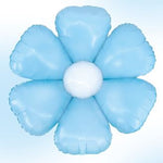 Pastel Blue Daisy Flower 16″ Balloons (3 count)