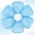 Pastel Blue Daisy Flower 16″ Balloons (3 count)