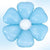 Globos de 16″ con flor de margarita azul pastel (3 unidades)