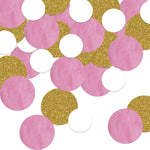 Beistle Balloon Accessories Pink & Gold Dot Deluxe Sparkle Confetti