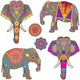 Recortes de elefante (4 unidades)