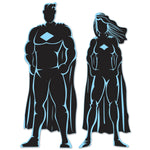Beistle Party Supplies Hero Silhouettes ( count)
