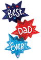 Best Dad Ever Burst 41″ Balloon
