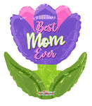 Best Mom Ever Tulip (requires heat-sealing) 12″ Foil Balloon by Convergram from Instaballoons
