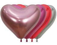 Betallatex Latex Love Heart Shape Reflex Assortment 14″ Latex Balloons (50 count)