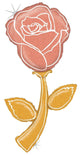 Glittering Golden Rose 60″ Holographic Balloon
