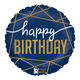 Feliz Cumpleaños Azul Marino Globo 18″