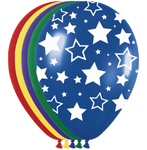 Betallic Latex Assorted Bold Stars 11″ Latex Balloons (50 count)