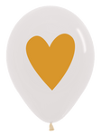 Betallic Latex Crystal Clear Heart of Gold 11″ Latex Balloons (50 count)