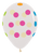 Betallic Latex Crystal Clear with Neon Print Multi Polka Dot 11″ Latex Balloons (50 count)